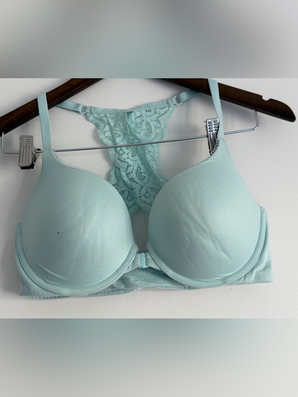 La Vie En Rose Aqua Lace Racerback T-Shirt Bra